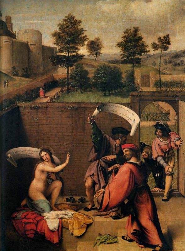 Lorenzo Lotto Susanna and the Elders oil painting picture